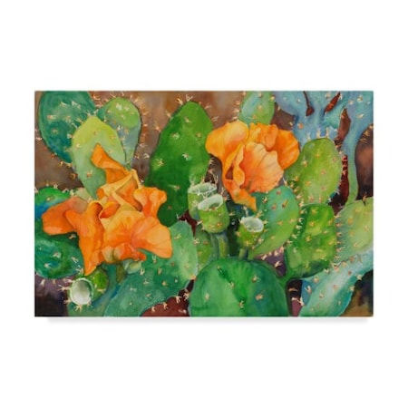 Joanne Porter 'Blossoming Cactus' Canvas Art,16x24